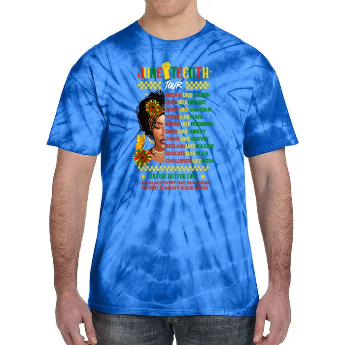 Black History Juneteenth 1865 Dream Like Leader Gift Tie-Dye T-Shirt