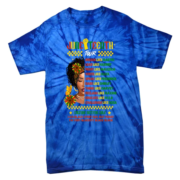 Black History Juneteenth 1865 Dream Like Leader Gift Tie-Dye T-Shirt