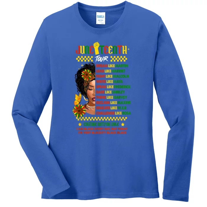 Black History Juneteenth 1865 Dream Like Leader Gift Ladies Long Sleeve Shirt