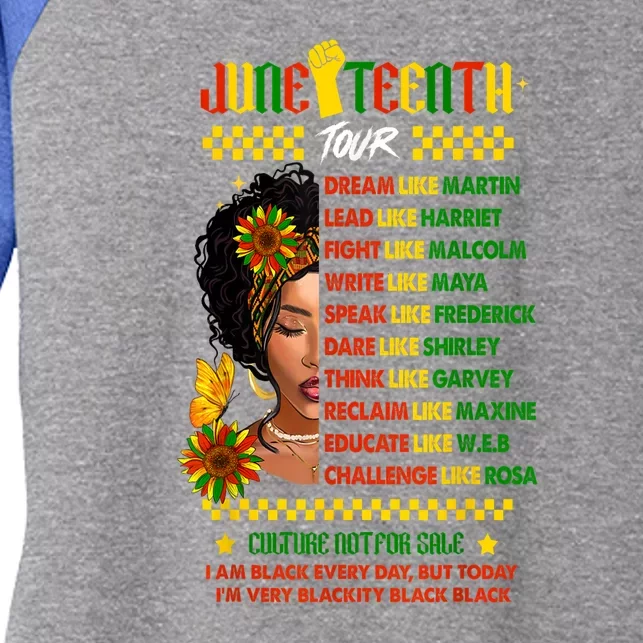 Black History Juneteenth 1865 Dream Like Leader Gift Women's Tri-Blend 3/4-Sleeve Raglan Shirt