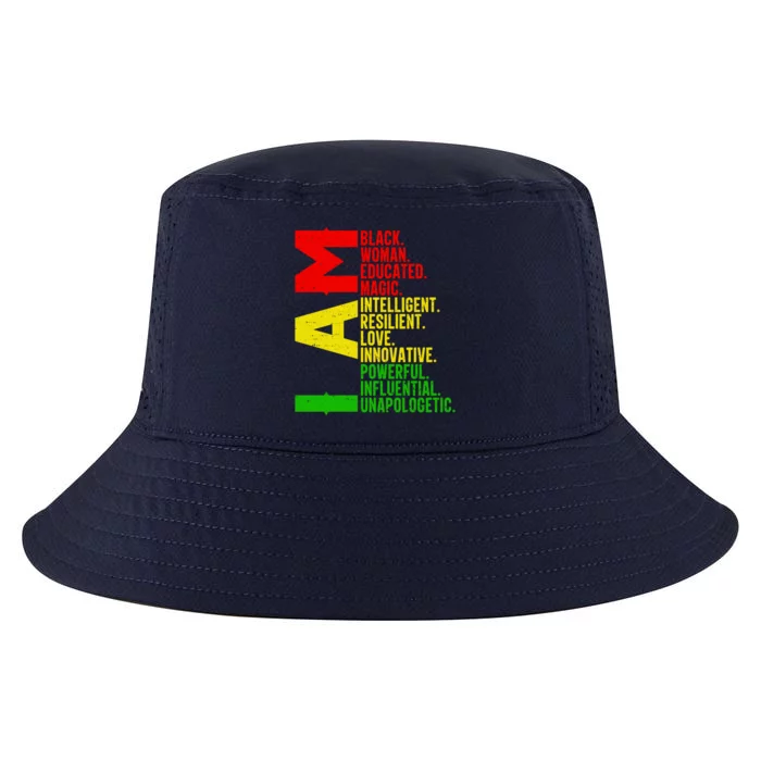 Black History Juneteenth I Am Black Unapologetically Gift Cool Comfort Performance Bucket Hat