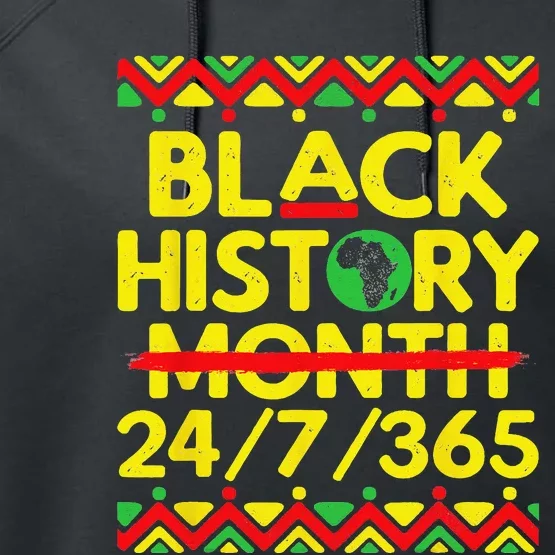 Black History Juneteenth Black History 247365 Melanin Performance Fleece Hoodie