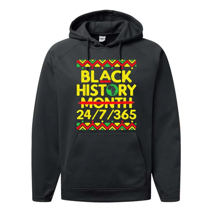 Black History Juneteenth Black History 247365 Melanin Performance Fleece Hoodie