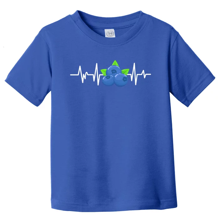 Blueberry Heartbeat Kawaii Funny Blueberry Lover Gift Toddler T-Shirt