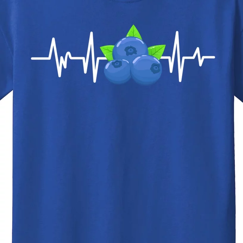 Blueberry Heartbeat Kawaii Funny Blueberry Lover Gift Kids T-Shirt