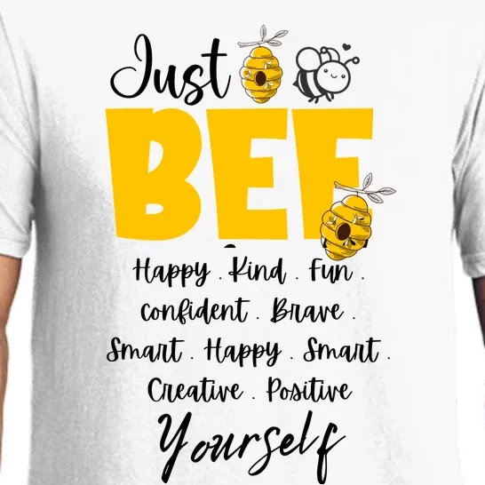 Bee Happy Kind Brave Humble Smart Positive Bumble Bee Womens Pajama Set