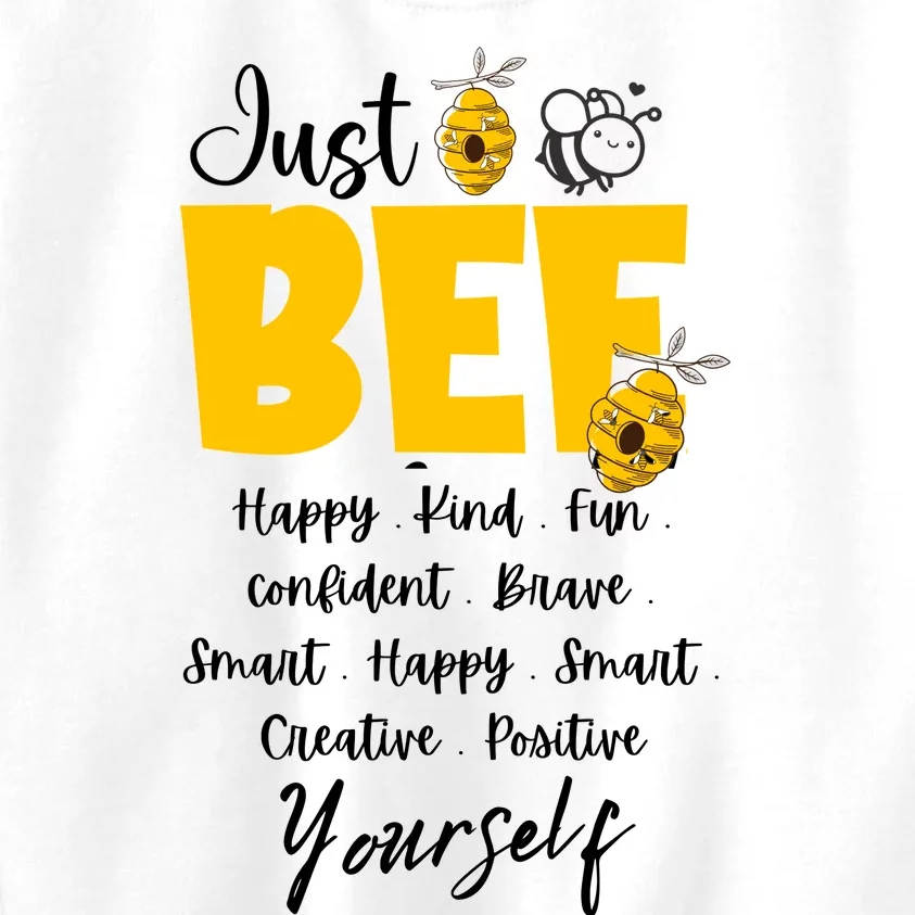 Bee Happy Kind Brave Humble Smart Positive Bumble Bee Womens Kids Sweatshirt