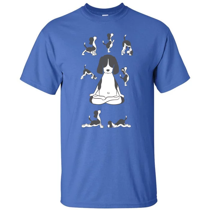 Basset Hound Kawaii Yoga Meditation Animal Dog Lover Funny Gift Tall T-Shirt