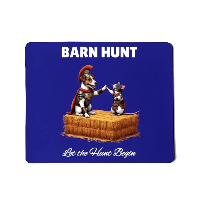 Barn Hunt Lover Cute Warrior Rat And Russell Terrier Dog Gift Mousepad