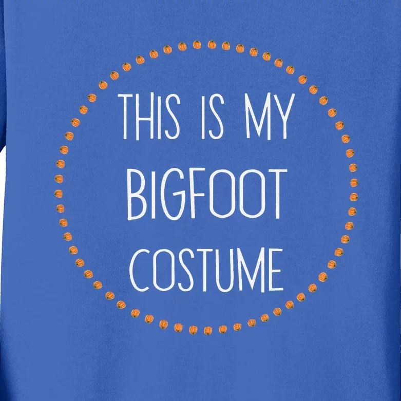 BIGFOOT Halloween Lazy This Is My BIGFOOT Costume Kids Long Sleeve Shirt