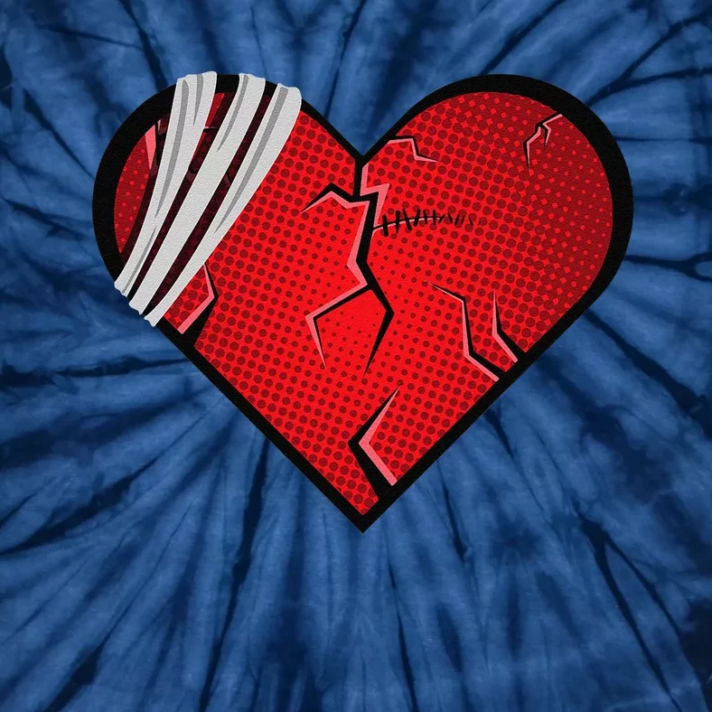 Broken Heart Love Sad Heartbroken Break Up Valentine's Day Tie-Dye T-Shirt