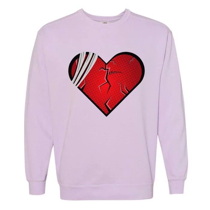 Broken Heart Love Sad Heartbroken Break Up Valentine's Day Garment-Dyed Sweatshirt