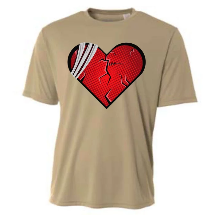 Broken Heart Love Sad Heartbroken Break Up Valentine's Day Cooling Performance Crew T-Shirt