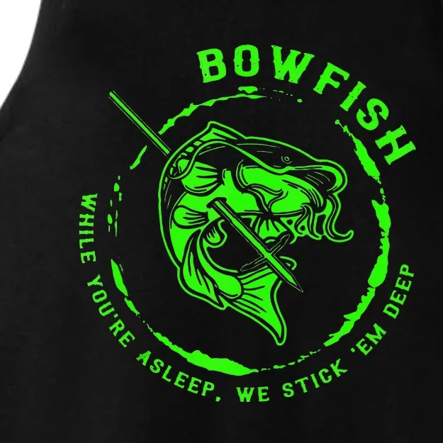 Bowfishing Hunting Lovers Funny Ladies Tri-Blend Wicking Tank