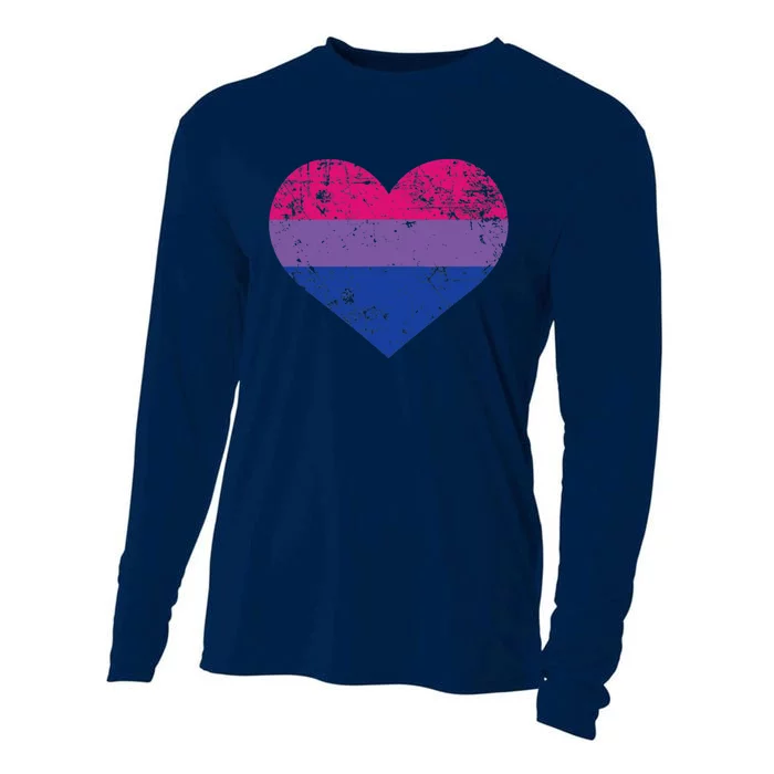 Bisexual Heart LGBTQ Pride Month Gift Tank Top Cooling Performance Long Sleeve Crew