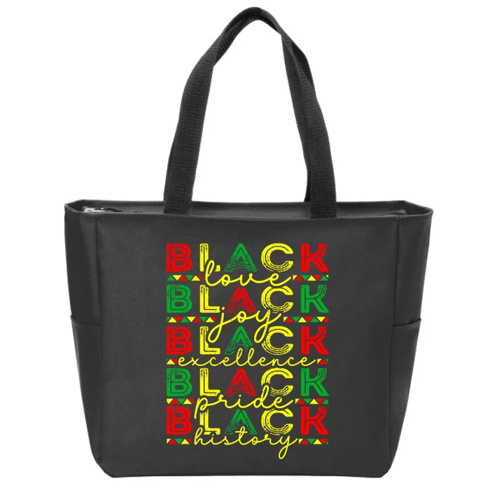 Black History Love Joy Pride African American Women Zip Tote Bag