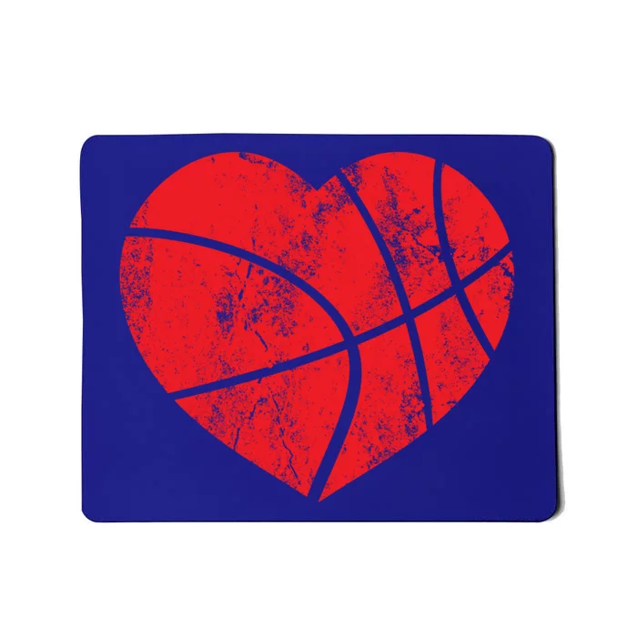 Basketball Heart Love Valentines Day Sport Player Coach Funny Gift Mousepad