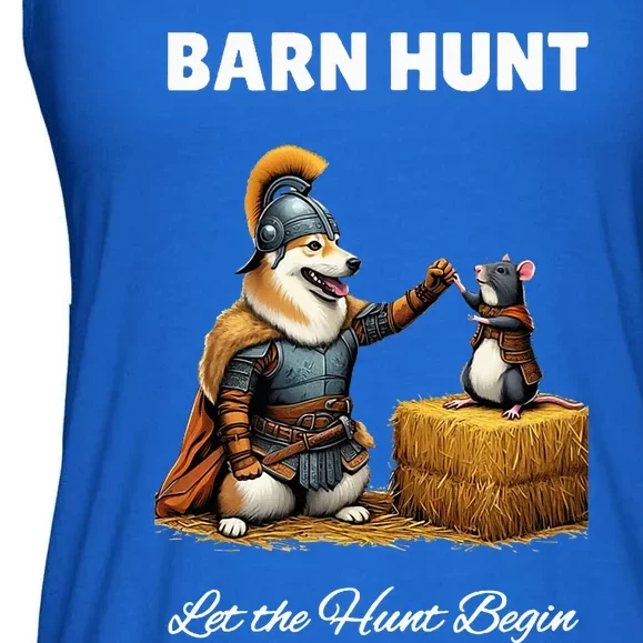 Barn Hunt Lover Warrior Rat And Icelandic Sheepdog Ladies Essential Flowy Tank