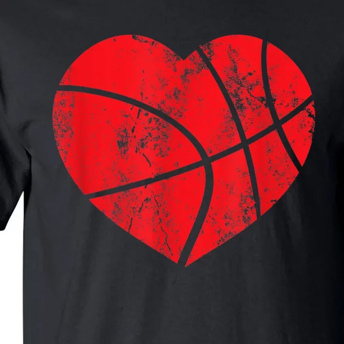 Basketball Heart Love Valentines Day Sport Player Coach K.i.d.s Tall T-Shirt