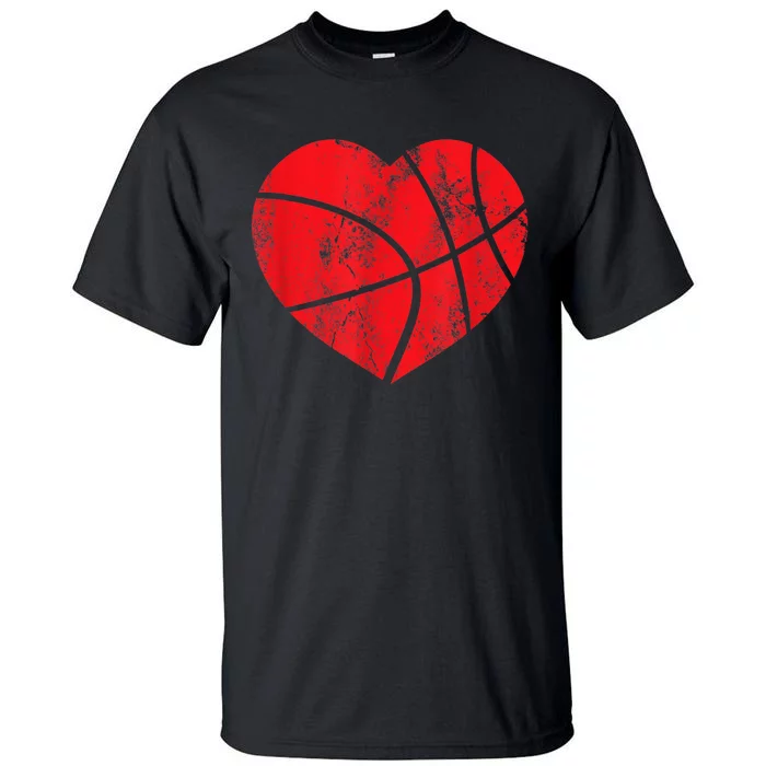 Basketball Heart Love Valentines Day Sport Player Coach K.i.d.s Tall T-Shirt