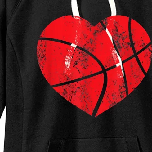 Basketball Heart Love Valentines Day Sport Player Coach K.i.d.s Women's Fleece Hoodie