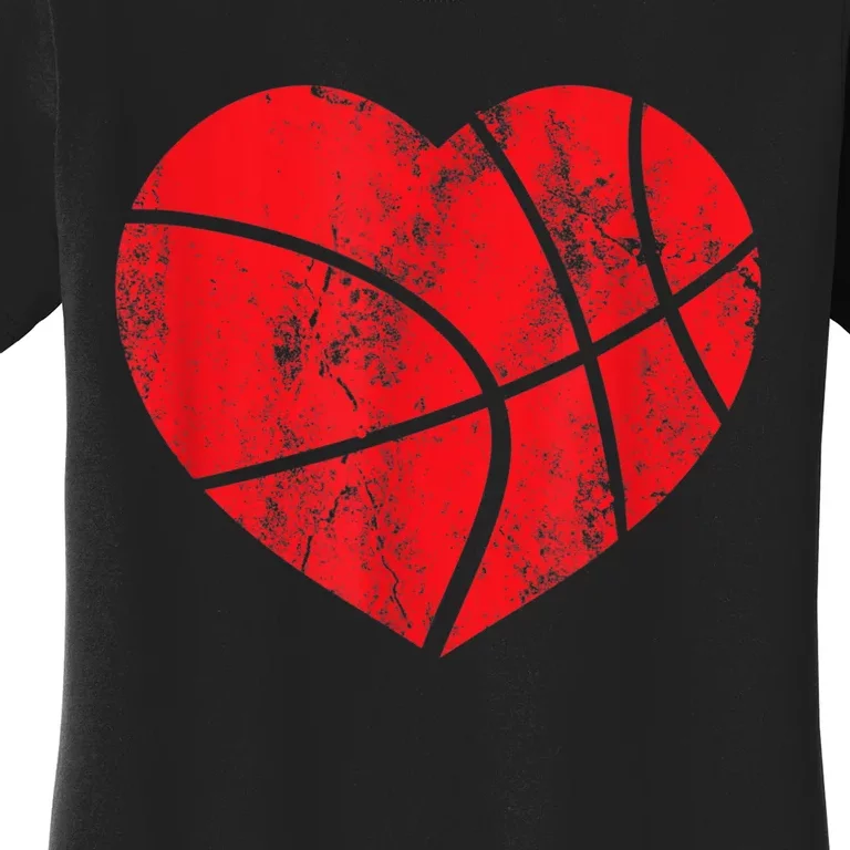 Basketball Heart Love Valentines Day Sport Player Coach K.i.d.s Women's T-Shirt