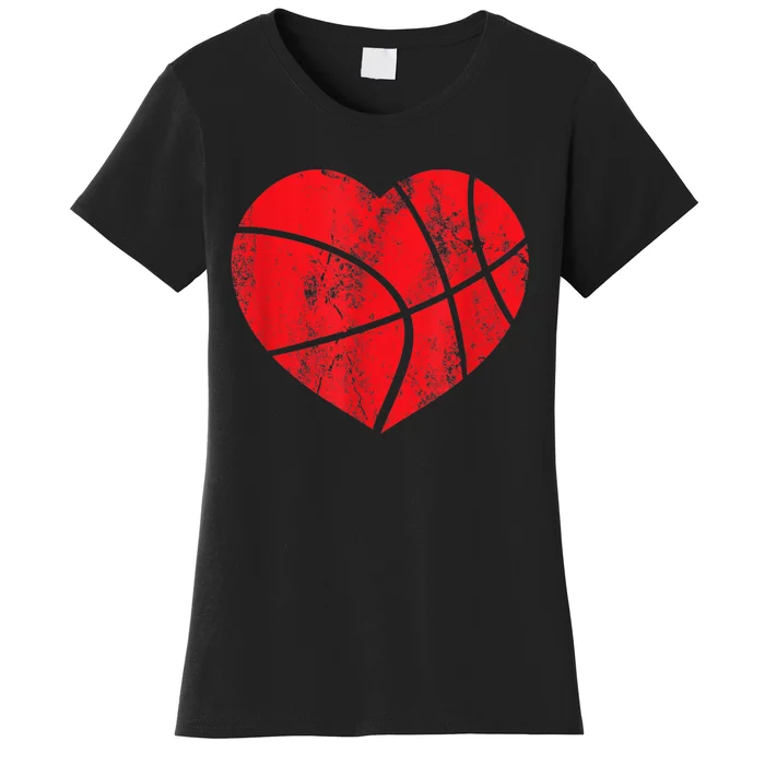 Basketball Heart Love Valentines Day Sport Player Coach K.i.d.s Women's T-Shirt