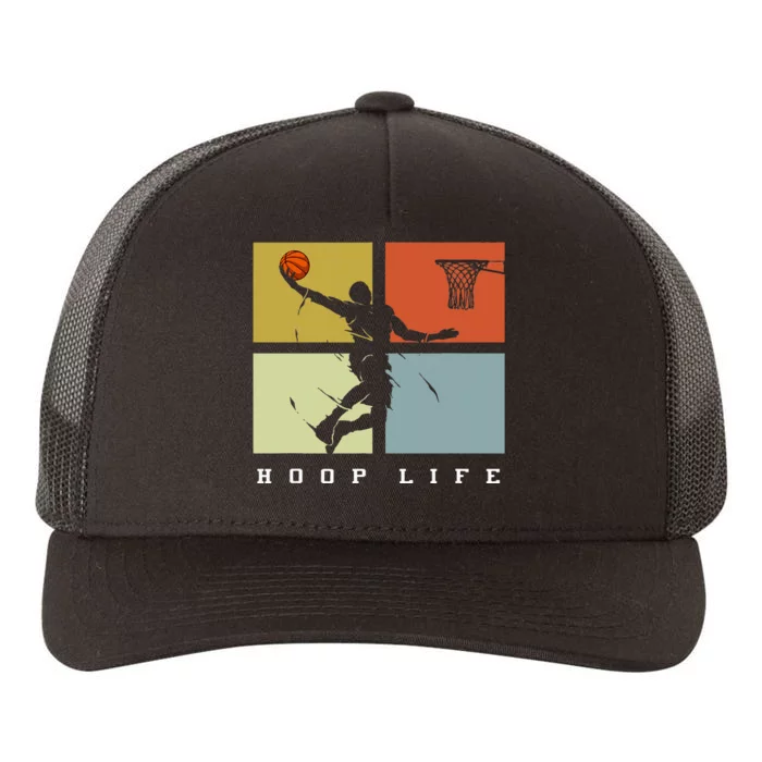 Basketball Hoop Life Player Yupoong Adult 5-Panel Trucker Hat