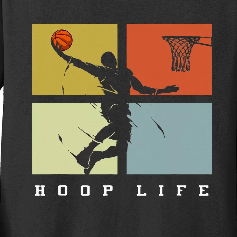 Basketball Hoop Life Player Kids Long Sleeve Shirt