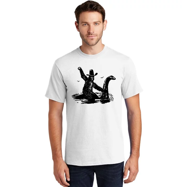 Bigfoot Hilarious Loch Ness Monster Tall T-Shirt