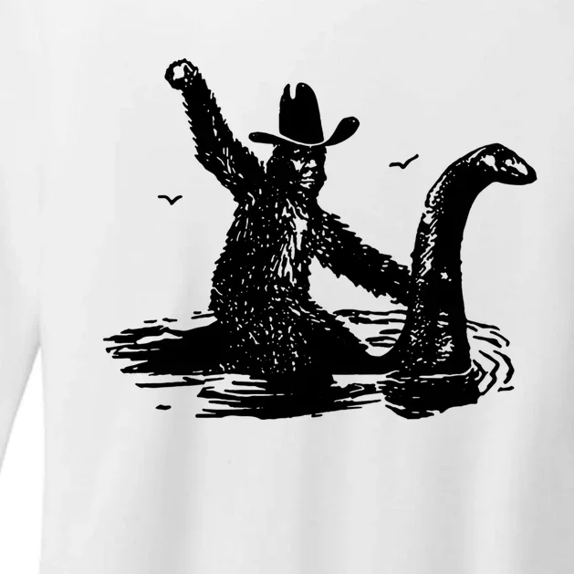 Bigfoot Hilarious Loch Ness Monster Womens CVC Long Sleeve Shirt