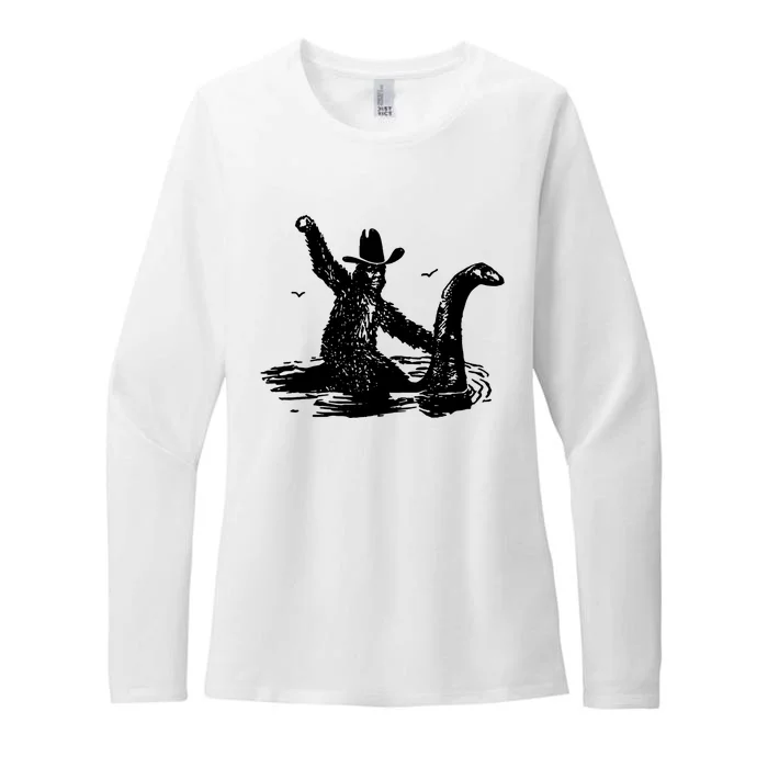 Bigfoot Hilarious Loch Ness Monster Womens CVC Long Sleeve Shirt