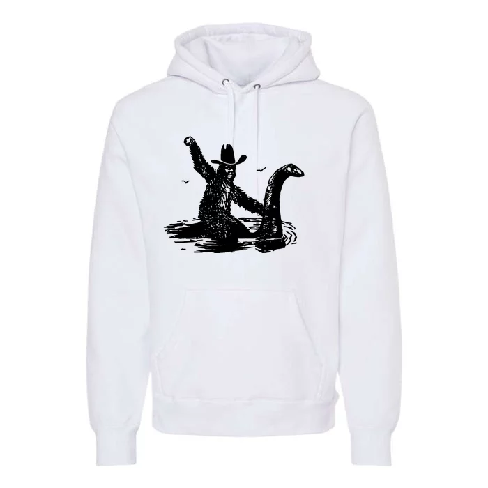 Bigfoot Hilarious Loch Ness Monster Premium Hoodie