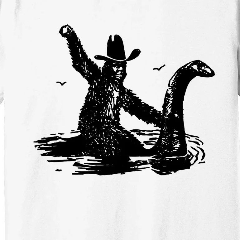 Bigfoot Hilarious Loch Ness Monster Premium T-Shirt