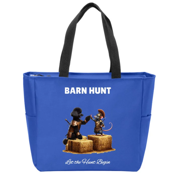 Barn Hunt Lover Cute Warrior Rat And Black Zip Tote Bag