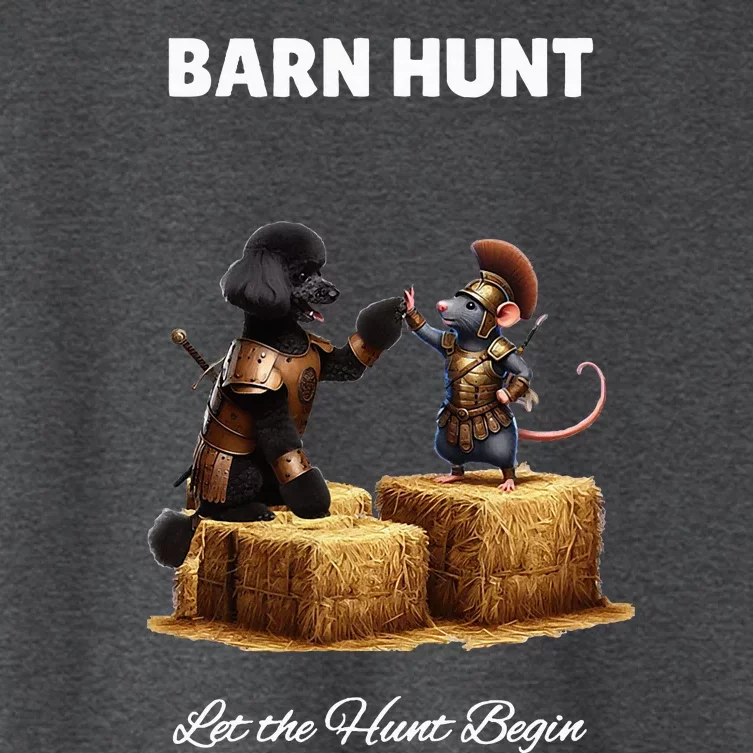 Barn Hunt Lover Cute Warrior Rat And Black Women's Crop Top Tee