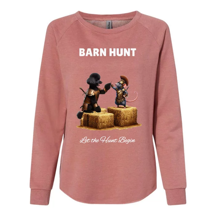 Barn Hunt Lover Cute Warrior Rat And Black Womens California Wash Sweatshirt