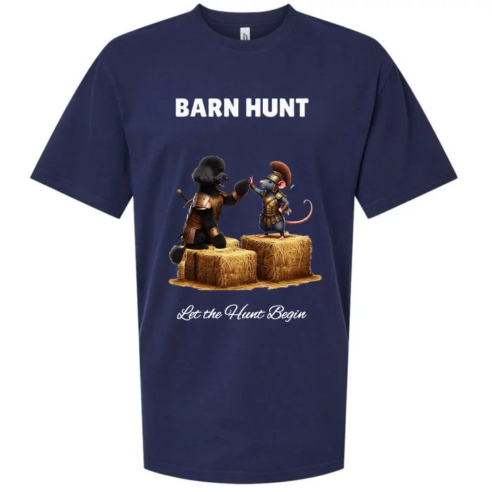 Barn Hunt Lover Cute Warrior Rat And Black Sueded Cloud Jersey T-Shirt