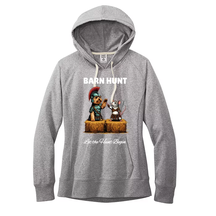 Barn Hunt Lover Cute Warrior Rat And Yorkshire Terrier Dog Gift Women's Fleece Hoodie