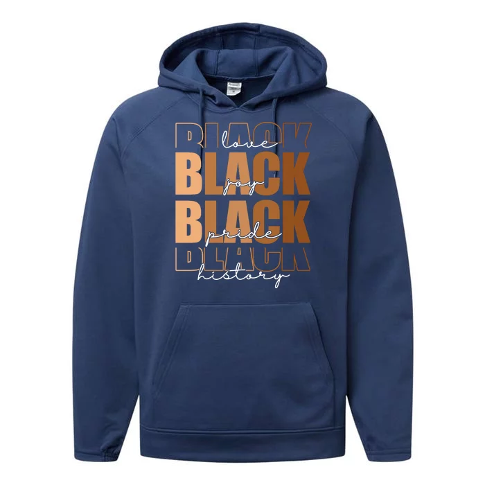 Black History Love Pride Month Melanin Performance Fleece Hoodie