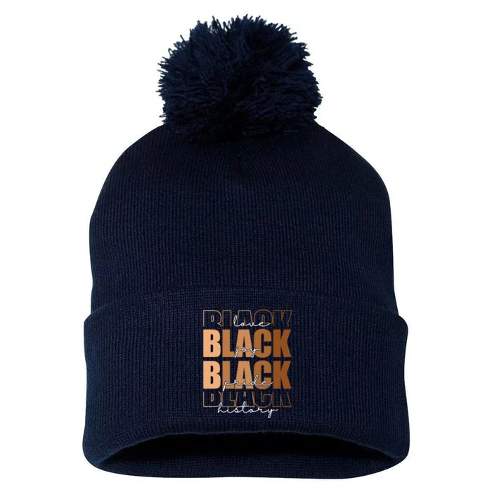 Black History Love Pride Month Melanin Pom Pom 12in Knit Beanie