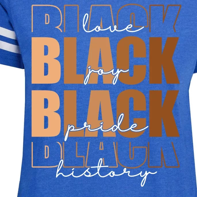 Black History Love Pride Month Melanin Enza Ladies Jersey Football T-Shirt