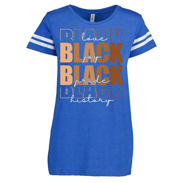 Black History Love Pride Month Melanin Enza Ladies Jersey Football T-Shirt