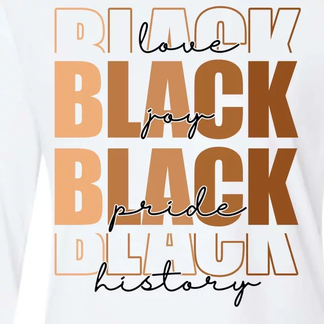 Black History Love Pride Month Melanin Womens Cotton Relaxed Long Sleeve T-Shirt