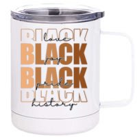 Black History Love Pride Month Melanin 12 oz Stainless Steel Tumbler Cup