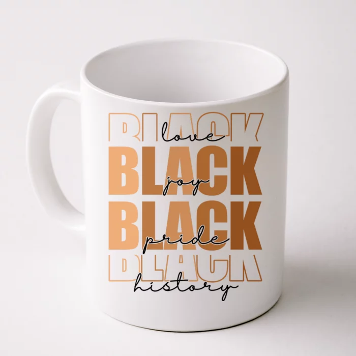 Black History Love Pride Month Melanin Front & Back Coffee Mug