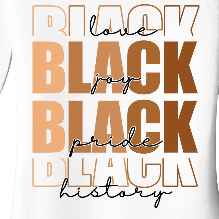 Black History Love Pride Month Melanin Women's Perfect Tri Tunic Long Sleeve Shirt