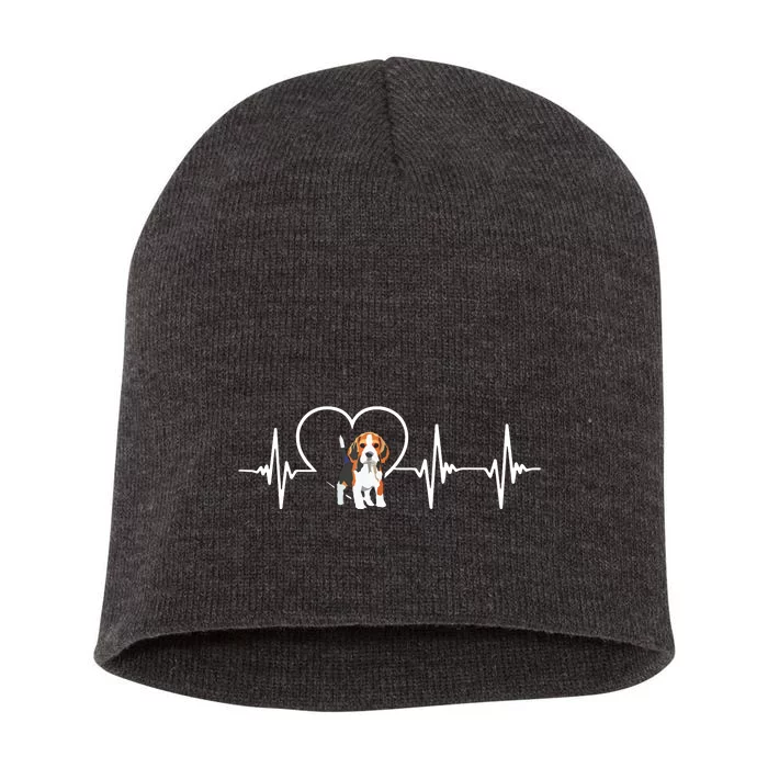 Beagle Heartbeat Love Beagle Short Acrylic Beanie