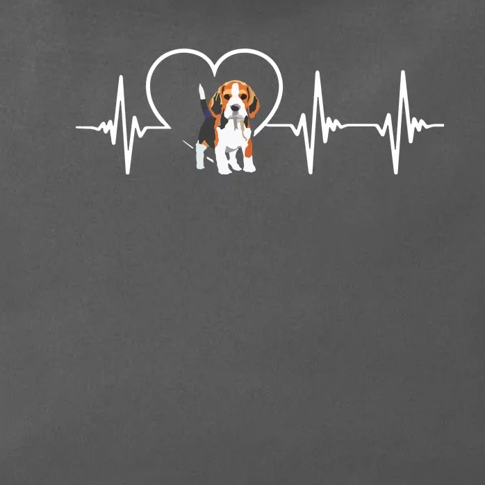 Beagle Heartbeat Love Beagle Zip Tote Bag