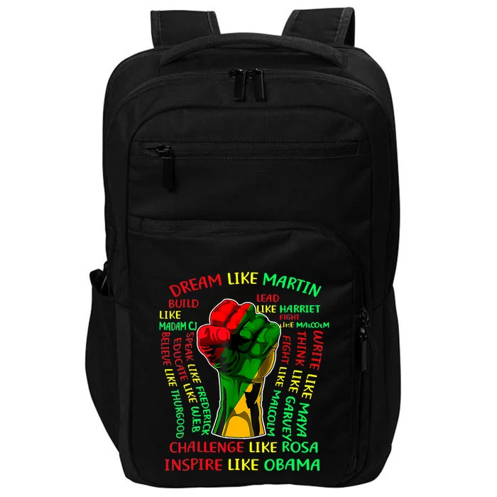 Black History Leaders Fist Hand Juneteenth African American Impact Tech Backpack